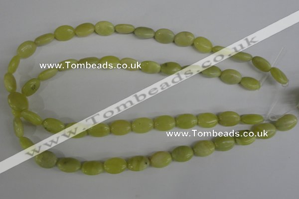 COV70 15.5 inches 10*14mm oval lemon jade beads wholesale