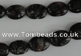 COV71 15.5 inches 10*14mm oval plum blossom jade beads wholesale