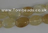 COV93 15.5 inches 10*14mm oval watermelon yellow beads wholesale