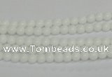 CPB01 15.5 inches 4mm round white porcelain beads wholesale