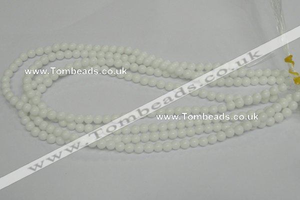 CPB02 15.5 inches 6mm round white porcelain beads wholesale