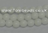 CPB03 15.5 inches 8mm round white porcelain beads wholesale