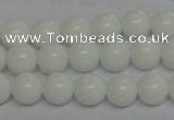 CPB04 15.5 inches 10mm round white porcelain beads wholesale