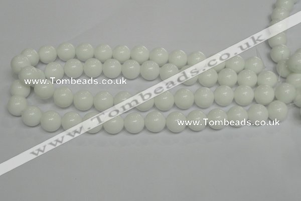 CPB06 15.5 inches 14mm round white porcelain beads wholesale