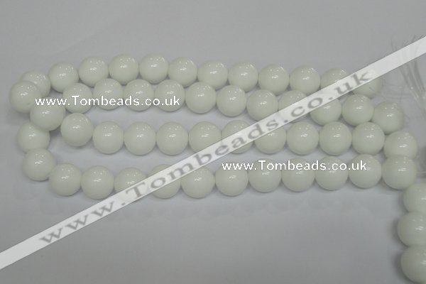 CPB07 15.5 inches 16mm round white porcelain beads wholesale