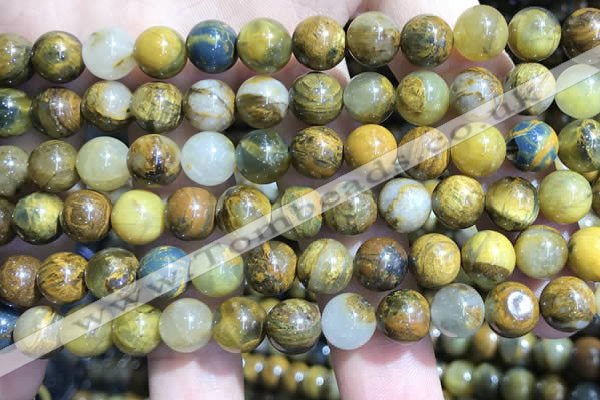 CPB1052 15.5 inches 8mm round golden pietersite beads wholesale