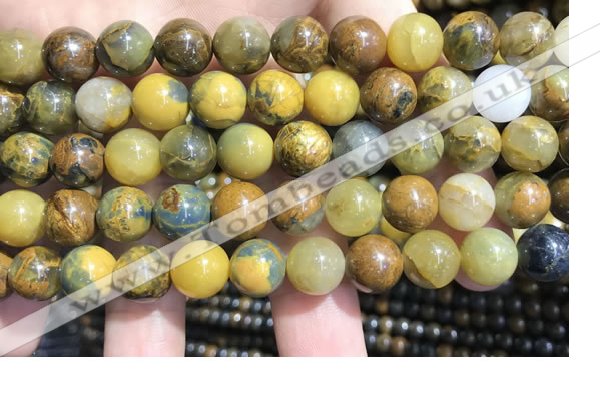 CPB1053 15.5 inches 10mm round golden pietersite beads wholesale