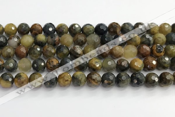 CPB1078 15.5 inches 10mm faceted round natural pietersite beads