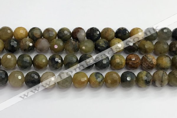 CPB1079 15.5 inches 12mm faceted round natural pietersite beads