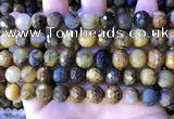 CPB1083 15.5 inches 10mm faceted round pietersite gemstone beads