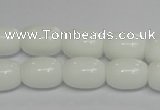 CPB11 15.5 inches 10*14mm drum white porcelain beads wholesale