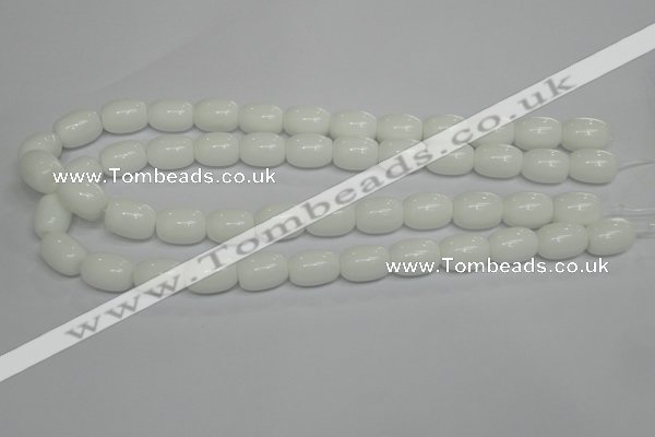 CPB11 15.5 inches 10*14mm drum white porcelain beads wholesale