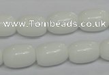 CPB12 15.5 inches 12*16mm drum white porcelain beads wholesale