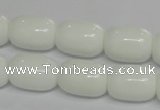 CPB14 15.5 inches 13*18mm drum white porcelain beads wholesale