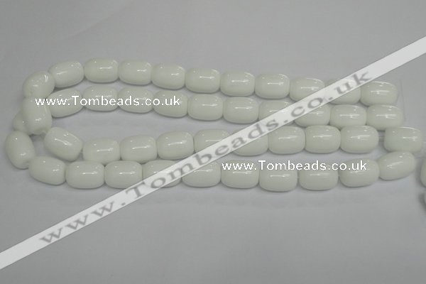 CPB14 15.5 inches 13*18mm drum white porcelain beads wholesale