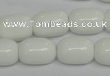 CPB15 15.5 inches 15*20mm drum white porcelain beads wholesale