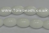 CPB17 15.5 inches 10*14mm rice white porcelain beads wholesale