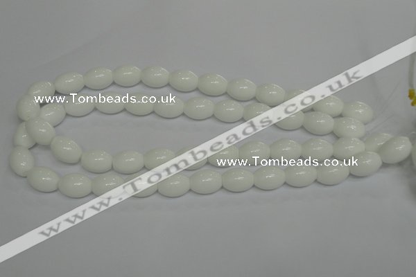 CPB18 15.5 inches 12*16mm rice white porcelain beads wholesale