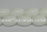 CPB19 15.5 inches 13*18mm rice white porcelain beads wholesale