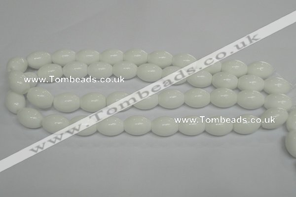 CPB19 15.5 inches 13*18mm rice white porcelain beads wholesale