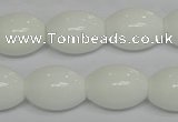 CPB20 15.5 inches 15*20mm rice white porcelain beads wholesale