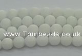 CPB410 15.5 inches 4mm round matte white porcelain beads