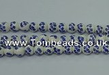 CPB501 15.5 inches 6mm round Painted porcelain beads