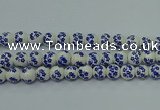 CPB502 15.5 inches 8mm round Painted porcelain beads