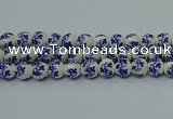 CPB512 15.5 inches 8mm round Painted porcelain beads