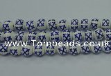 CPB523 15.5 inches 10mm round Painted porcelain beads