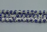 CPB531 15.5 inches 6mm round Painted porcelain beads