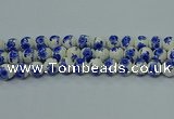 CPB541 15.5 inches 6mm round Painted porcelain beads