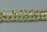 CPB563 15.5 inches 10mm round Painted porcelain beads