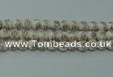 CPB571 15.5 inches 6mm round Painted porcelain beads