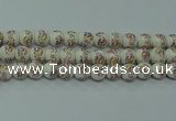 CPB574 15.5 inches 12mm round Painted porcelain beads