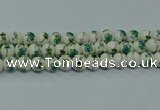 CPB581 15.5 inches 6mm round Painted porcelain beads