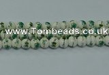 CPB583 15.5 inches 10mm round Painted porcelain beads