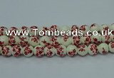 CPB613 15.5 inches 10mm round Painted porcelain beads