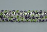 CPB621 15.5 inches 6mm round Painted porcelain beads