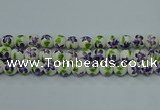 CPB622 15.5 inches 8mm round Painted porcelain beads