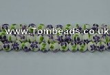 CPB623 15.5 inches 10mm round Painted porcelain beads