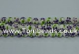 CPB625 15.5 inches 14mm round Painted porcelain beads