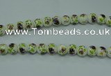 CPB661 15.5 inches 6mm round Painted porcelain beads