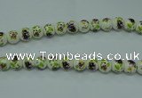 CPB662 15.5 inches 8mm round Painted porcelain beads