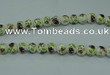 CPB664 15.5 inches 12mm round Painted porcelain beads