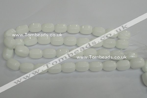 CPB68 15.5 inches 15*20mm drum white porcelain beads wholesale