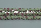 CPB682 15.5 inches 8mm round Painted porcelain beads