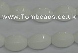 CPB70 15.5 inches 12*16mm rice white porcelain beads wholesale