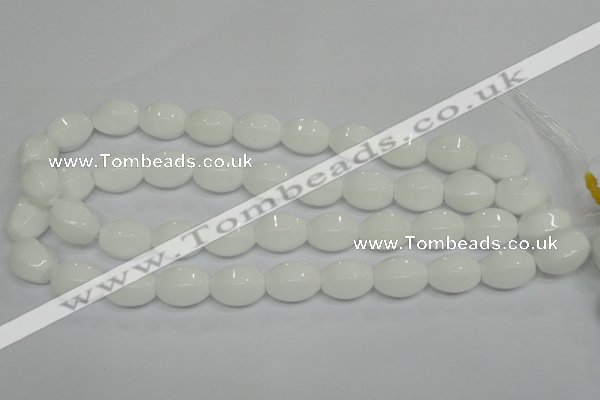 CPB71 15.5 inches 13*18mm rice white porcelain beads wholesale