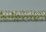 CPB721 15.5 inches 6mm round Painted porcelain beads